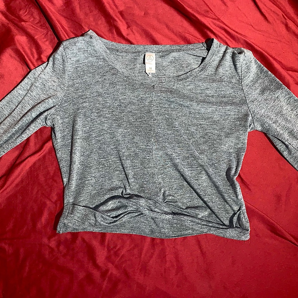 Gray Crop Top